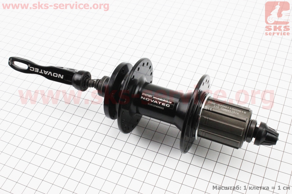 Втулка задня Novatec D762TSBT (пром. підш. 6000 2RS)