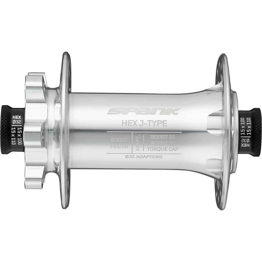 Втулка передняя SPANK HEX J-TYPE Boost F15/20, Raw Silver