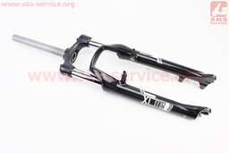 [411609] Вилка 26&quot; амортизаційна, без різьблення 1-1/8&quot; (28,6мм), шток 240мм, з ходом 100мм, V/Disk-brake, Preload, алюмінієва, чорна XCM 30