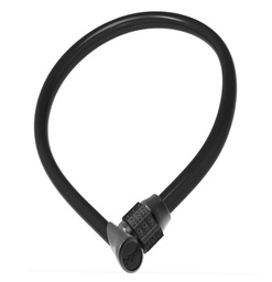 [LCK-50-26] Замок OnGuard Lightweight стальной трос 120см х 8мм, с виниловым покрытием, кодовый замок на 3 цифры, черный